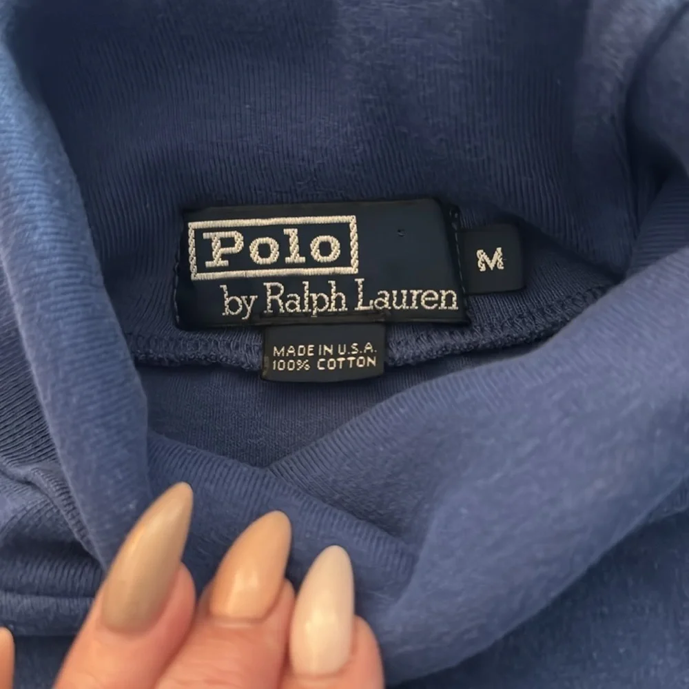 POLO RALPH LAUREN men’s blue turtleneck, Medium